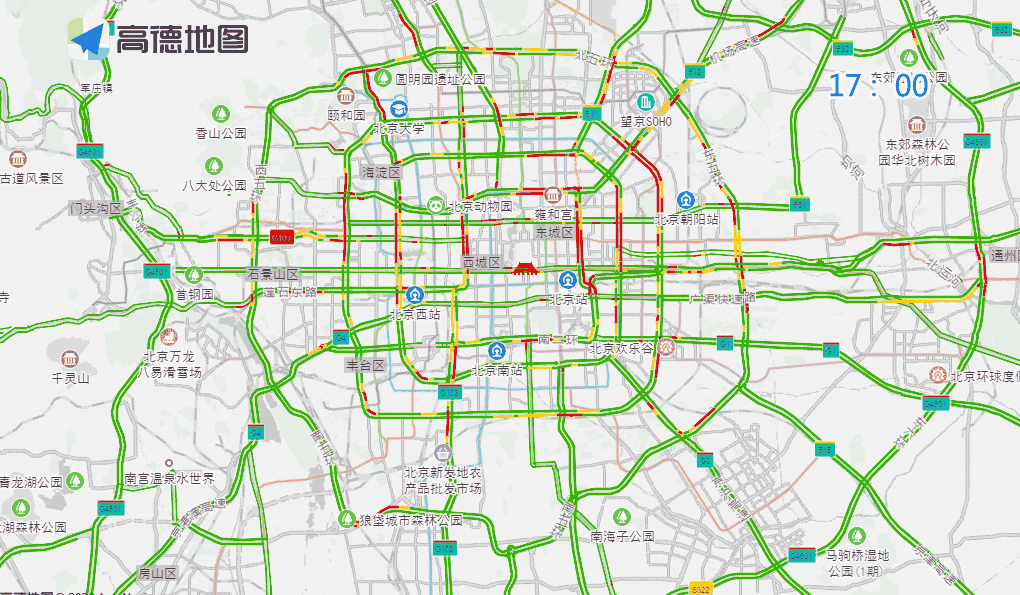 北京市交通預測預報_出行提示_周末交通壓力增加