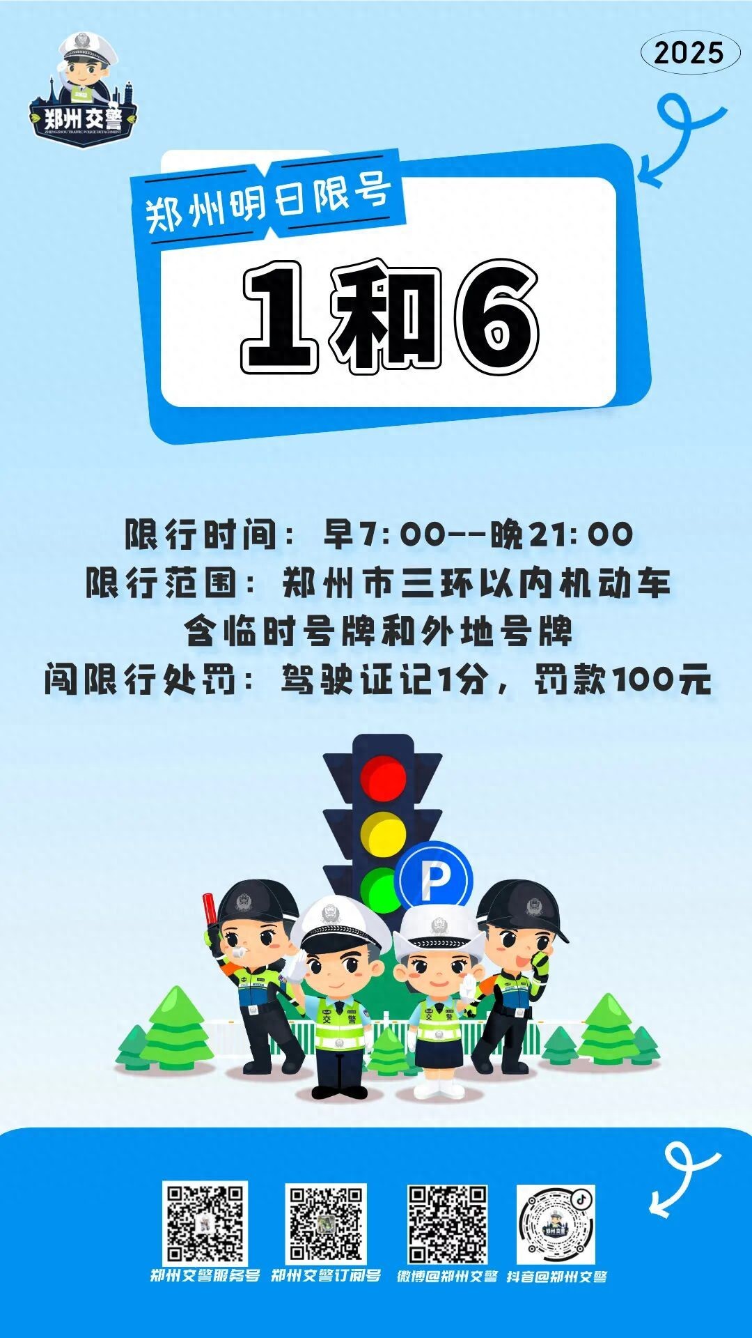 鄭州易擁堵路段預(yù)測_限行_鄭州機動車限行尾號1和6