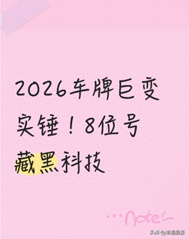 2026年新車牌規(guī)則 8位號(hào)碼智能芯片 限行停車靈活調(diào)整_限行