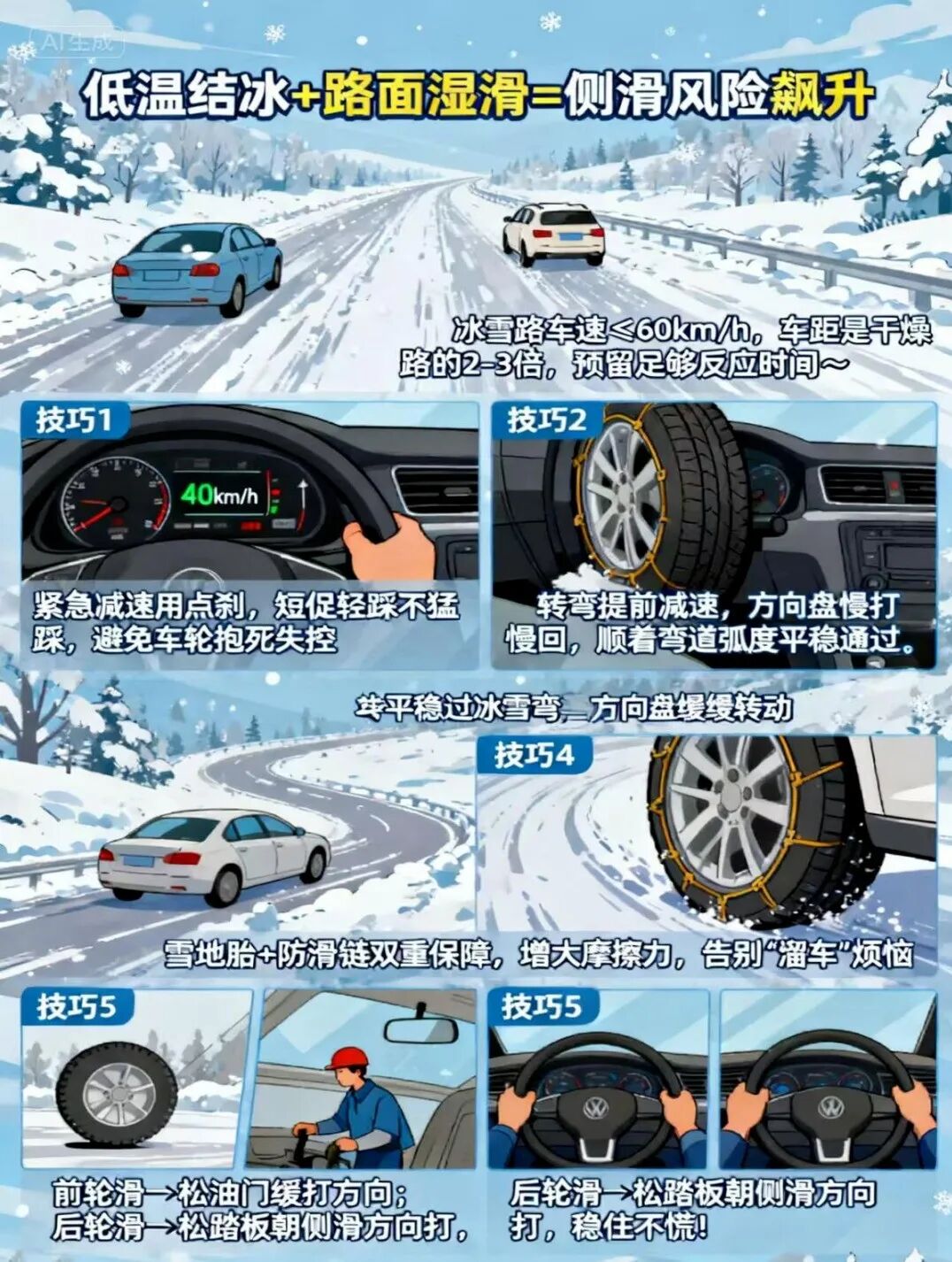 出行提示_冬季行車安全注意事項(xiàng)_冰雪路面駕駛技巧